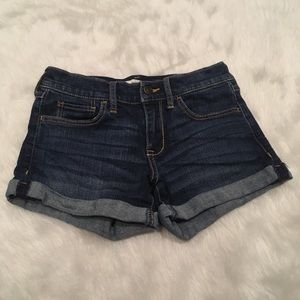 Abercrombie and Fitch Dark Wash Denim Shorts 0 25